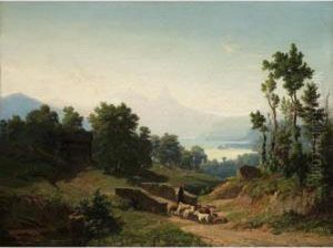 Lauerzersee Lake Lauerz by Robert Zund