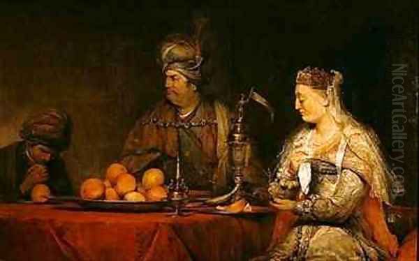 Haman and Ahasuerus at the Feast of Esther by Aert De Gelder