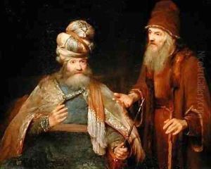 Nathan admonishes King David by Aert De Gelder
