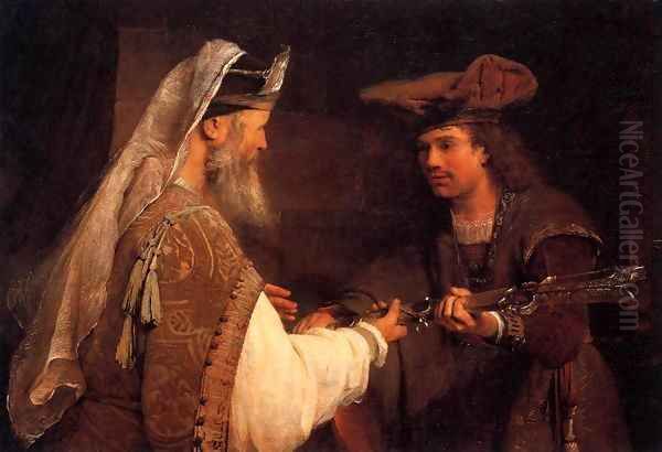 Ahimelech Giving the Sword of Goliath to David by Aert De Gelder