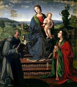 Madonna and Child with St Francis of Assisi and St Mary Magdalene by Ridolfo Ghirlandaio