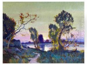 Sunset, White River by John Zwara