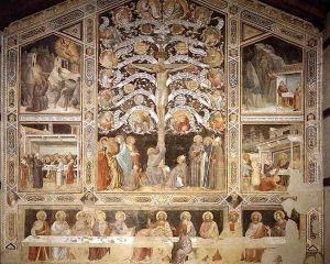 Last Supper, Tree of Life and Four Miracle Scenes 1360s by Agnolo Gaddi