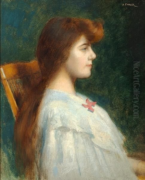 Young Girl In Profile - view 1
