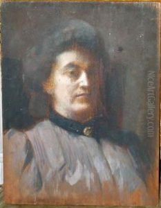 Etude De Tete De Femme by Augustin Zwiller