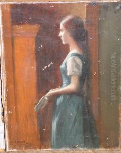 Jeune Fille Au Livre by Augustin Zwiller