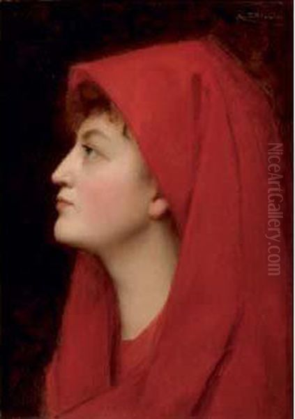 Portrait De Femme Au Chale Rouge - view 1