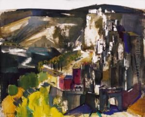 Italian Landscape by Vilmos Aba-Novak