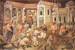 Preparation of the Cross by Agnolo Gaddi