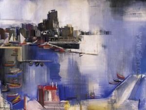 Italian Seaside Town by Vilmos Aba-Novak