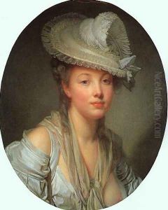 Young Woman in a White Hat 1780 by Jean Baptiste Greuze