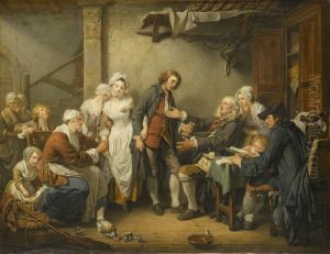 L'Accordée de Village 1761 by Jean Baptiste Greuze