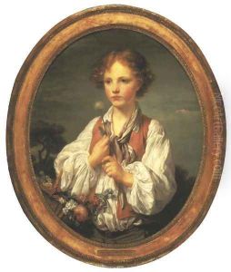 Young Shepherd Tempting Fate to See if He is Loved by His Shepherdess by Jean Baptiste Greuze