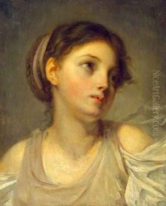 Young Girl in a Lilac Tunic by Jean Baptiste Greuze