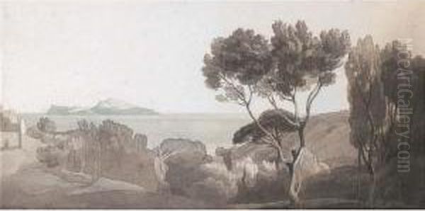 The Bay Of Naples With The Island Of Capri In The Distance - view 1