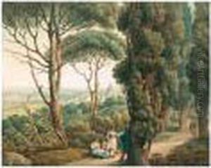 View Of St Peter's, Rome by John White Abbott