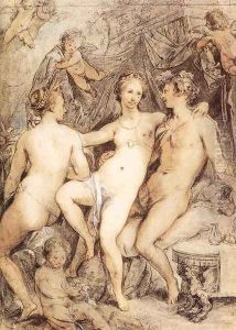 Venus between Ceres and Bacchus 1590s by Hendrick Goltzius