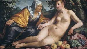 Vertumnus and Pomona by Hendrick Goltzius