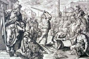 Saint Paul's martyrdom by Hendrick Goltzius