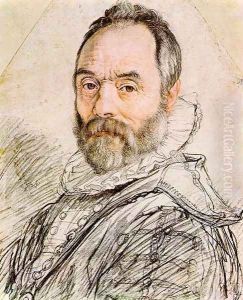 Portrait of Sculptor Giambologna by Hendrick Goltzius