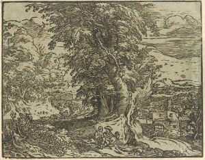 Landscape with Trees and a Shepherd Couple