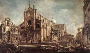 Campo and Church of SS. John and Paul (La chiesa e il campo dei Santi Giovanni e Paolo) by Francesco Guardi