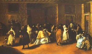 Foyer (Il ridotto) by Francesco Guardi