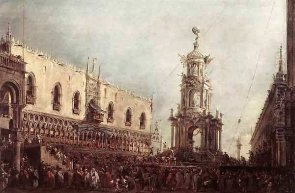 Carnival Thursday on the Piazzetta 1766-70 - view 1
