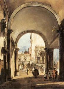 An Architectural Caprice 1777 by Francesco Guardi