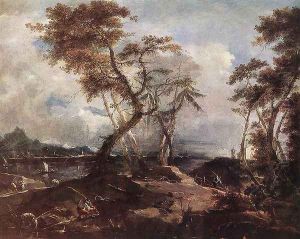 Landscape c. 1780 by Francesco Guardi