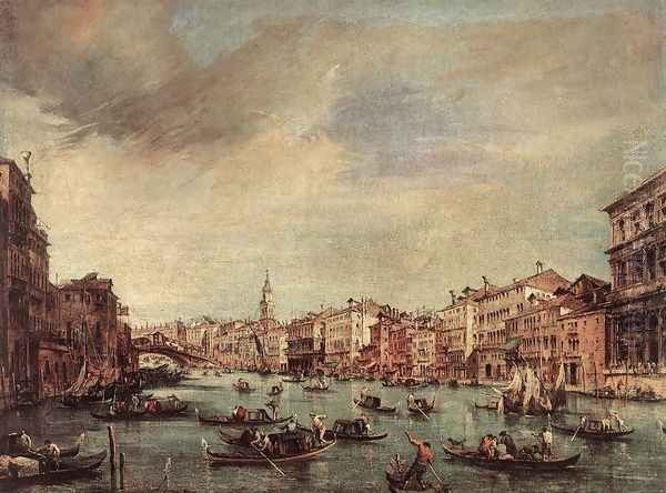 The Grand Canal, Looking toward the Rialto Bridge c. 1765 - view 1