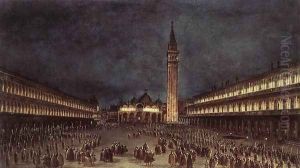 Nighttime Procession in Piazza San Marco 1758 by Francesco Guardi