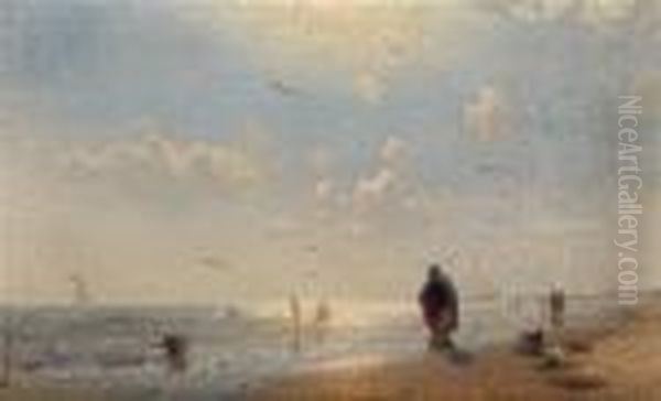Strandmotiv Bei Untergehender Sonne - view 1