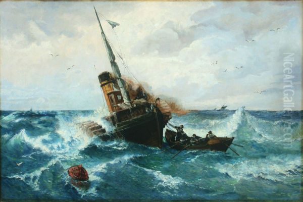 Paddlesteamer In Stormy Weather - view 1