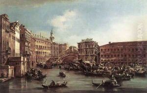 The Rialto Bridge with the Palazzo dei Camerlenghi c. 1763