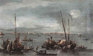 The Lagoon Looking toward Murano from the Fondamenta Nuove 1765-70 by Francesco Guardi