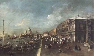 View of the Molo towards the Santa Maria della Salute 1775-80 by Francesco Guardi