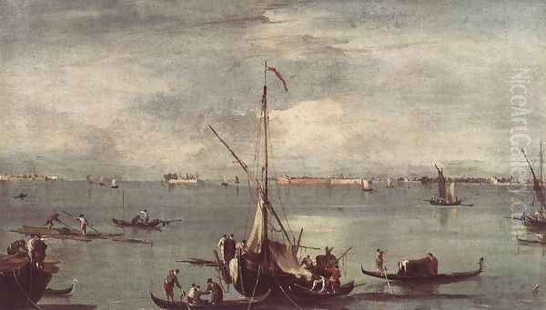 The Lagoon with Boats, Gondolas, and Rafts c. 1758 - view 1