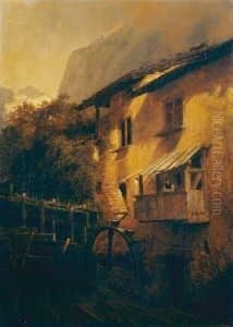 Zugeschrieben
Wassermuhle Im by Andreas Achenbach