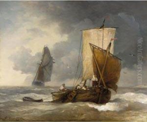 Fischkutter Auf Sturmischer See (fishing Boats In Stormy Seas) by Andreas Achenbach