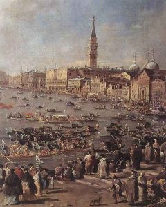 The Doge on the Bucintoro near the Riva di Sant'Elena (detail) 1766-70