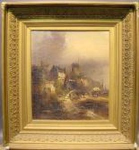 Coastal Village by Andreas Achenbach