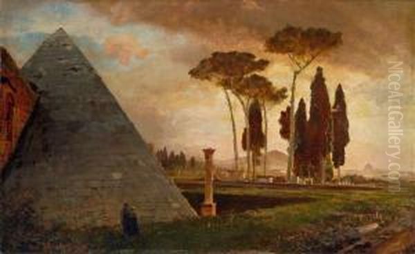 Cestius-pyramide Und Protestantischerfriedhof In Rom - view 1