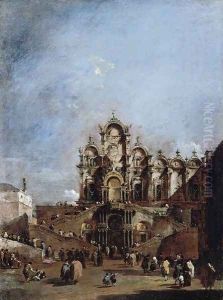 View of the Campo San Zanipolo in Venice 1782 by Francesco Guardi