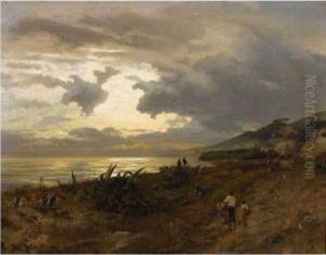 Die Amalfikuste (the Amalfi Coast) by Oswald Achenbach