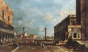 View of Piazzetta San Marco towards the San Giorgio Maggiore 1770s by Francesco Guardi