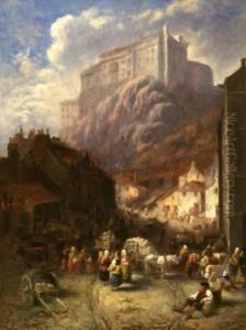Mountain Village by Oswald Achenbach