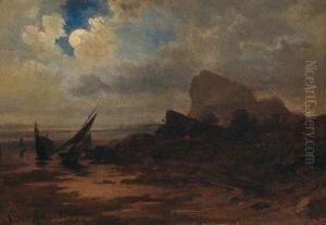 A Southern Coastal Landscape by Oswald Achenbach