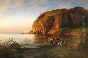 Abendstimmung An Der Italienischen Kuste by Oswald Achenbach