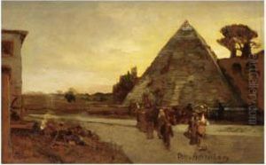 Pyramid Of Cestius by Oswald Achenbach